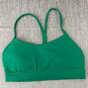 LULULEMON RACEWAY GREEN FLOW Y BRA SIZE 6